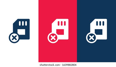 no sim card icon for web and mobile