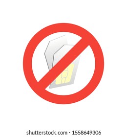 No sim card technology on white background. Communication network concept. Mobile connection.