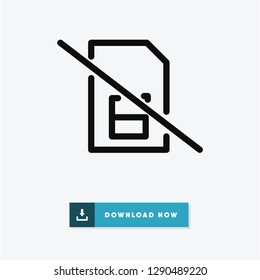 No sim card vector icon