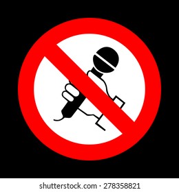 No sing icon great for any use. Vector EPS10.