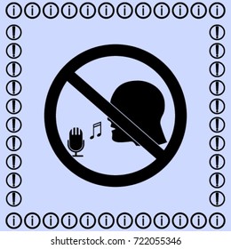 no sing sign vector icon