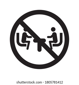 No sitting. Do not sit on surface, prohibition sign