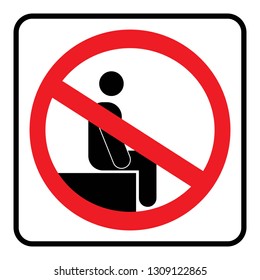 No sitting icon drawing by illustration