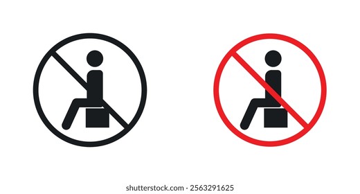No sitting sign pack for app and website ui designs.