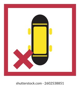 No skateboarding warning sign for public warning sign