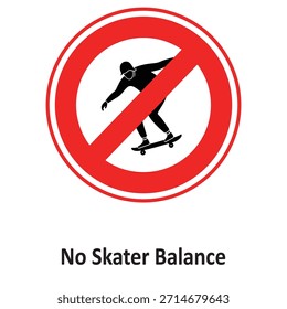Kein Skater Balance Vektor Symbol, das leicht ändern oder bearbeiten kann

