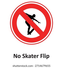 No Skater Flip Vector icon which can easily modify or edit

