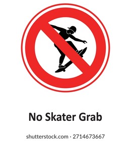 Kein Skater Grab-Vektorsymbol, das leicht geändert oder bearbeitet werden kann

