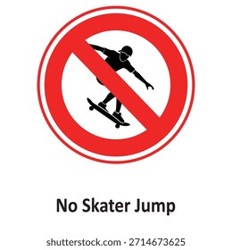 No Skater Jump Vector icon which can easily modify or edit

