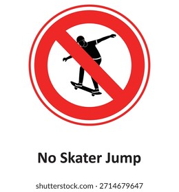 Kein Skater Jump Vektor-Symbol, das leicht ändern oder bearbeiten kann

