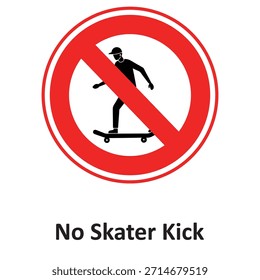 No Skater Kick Vector icon which can easily modify or edit

