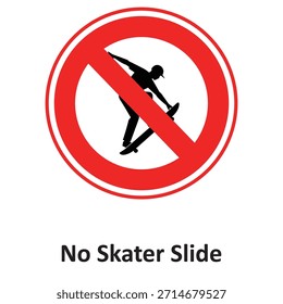 Kein Skater Slide Vector-Symbol, das leicht geändert oder bearbeitet werden kann

