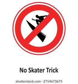 No Skater Trick Vector icon which can easily modify or edit

