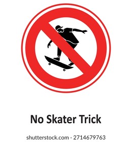 Kein Skater Trick Vektor Symbol, das leicht ändern oder bearbeiten kann


