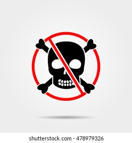 No skull and bones sign