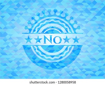 No sky blue emblem. Mosaic background