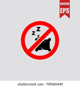 No sleep icon in trendy isolated on grey background.Vector illustration.