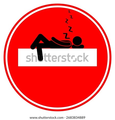 no sleep, sign and sticker vector
