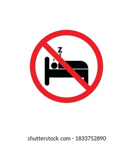 No sleeping icon illustration isolated vector sign symbol