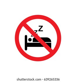 No sleeping icon illustration isolated vector sign symbol