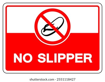 No Slipper Symbol Sign, Vector Illustration, Isolate On White Background Label.EPS10