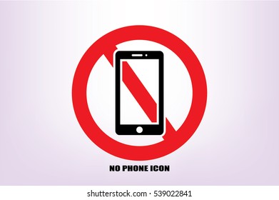 no smart phone sign icon vector illustration eps10. Isolated badge for website or app