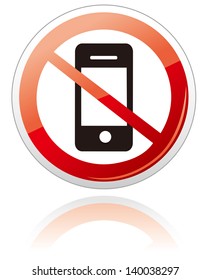 No smart phone sign Vector