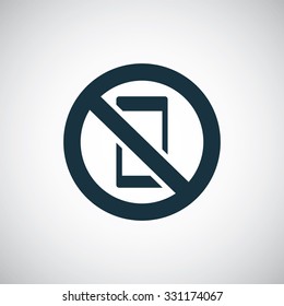 no smartphone icon, on white background
