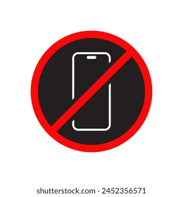 No smartphone sign icon. Turn off cellphone symbol