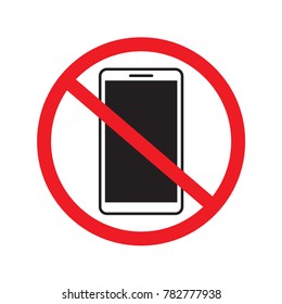 no smartphone sign icon- vector illustration