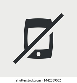 No smartphone sign. Vector image