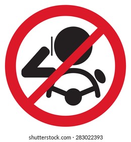 No Smartphone when drive Sign vector illustration