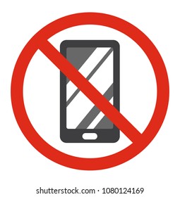 No smartphones allowed sign.