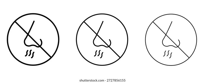 No smell sign vector Logo Design Template. Editable Stroke graphics.