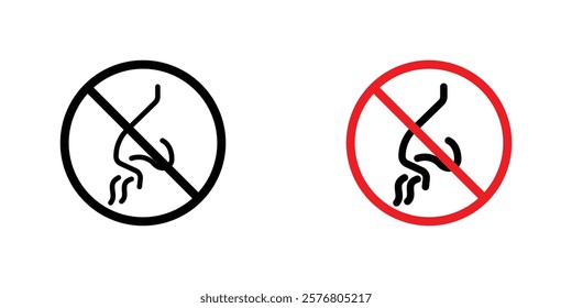 No smell sign vector pack for web designs