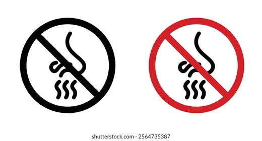 No smell sign vectors in flat syle