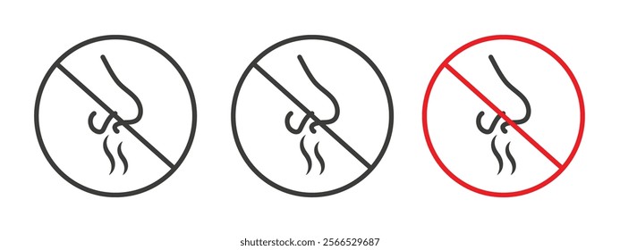 No smell signs collection for website design, app, UI design.