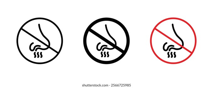 No smell signs vector collection pack