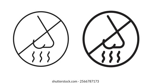 No smell signs vector illustration pack