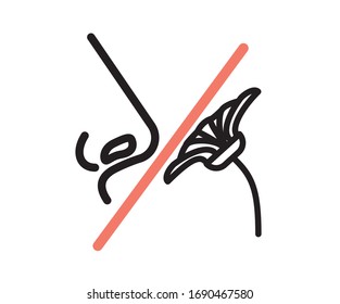 No Smell Symptom - Icon as EPS 10 File