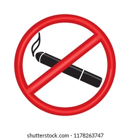 No smiking sign symbol. vector illustration on white background. Please do not smoke