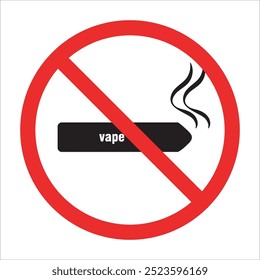 ninguna señal de parada rojiza de la prohibición, advertencia roja del círculo y ninguna entrada o acceso con el símbolo, ilustración gráfica simplemente del Vector, aislada en el fondo blanco sin el símbolo de fumar cigarrillos