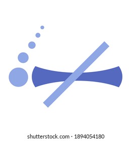 No smocking vector icon. Cigarette smoke prohibition. Public services concept. Illustration suitable for using for topics like service, technology, advertising