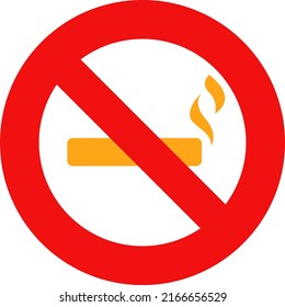 No se permite humo, ilustración, vector sobre un fondo blanco.