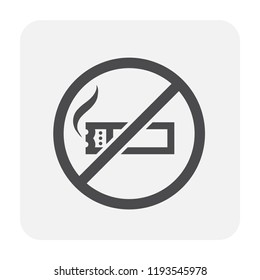 No smoke icon design, black and outline.