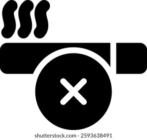 no smoke icon design glyph style