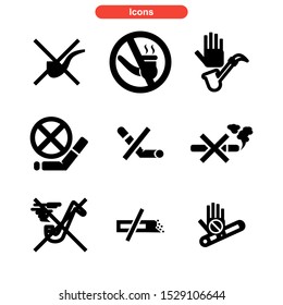 no smoke icon isolated sign symbol vector illustration - Collection of high quality black style vector icons
