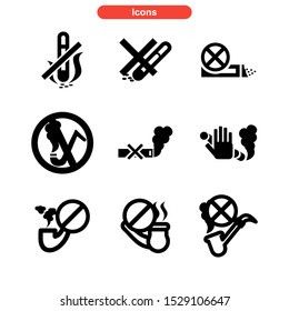 no smoke icon isolated sign symbol vector illustration - Collection of high quality black style vector icons
