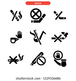 no smoke icon isolated sign symbol vector illustration - Collection of high quality black style vector icons
