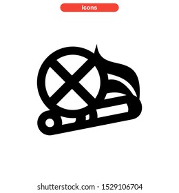 no smoke icon isolated sign symbol vector illustration - high quality black style vector icons
